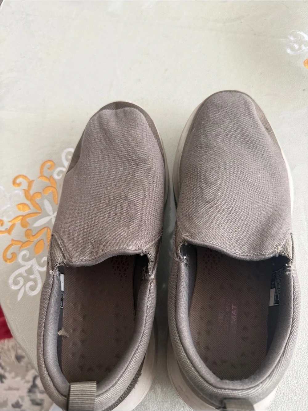 Skechers Men's Slip-On Canvas Loafers in Taupe